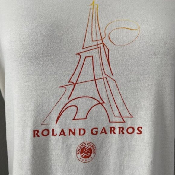 ROLAND GARROS Paris Tennis French Open Ivory T-Shirt Medium - Picture 6 of 12